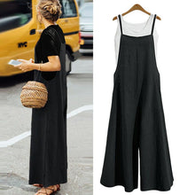 Ladda upp bild till gallerivisning, Sommar damer Casual Loose Solid Tank Jumpsuit