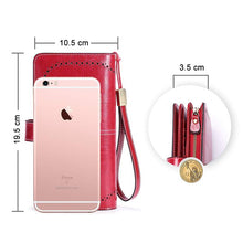 Ladda upp bild till gallerivisning, Lång retro plånbok för telefon