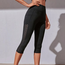 Ladda upp bild till gallerivisning, Yogabyxor i mesh med fickor