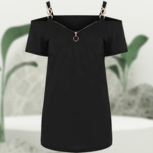 Ladda upp bild till gallerivisning, T-shirt med v-ringad kedja