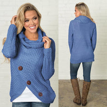 Ladda upp bild till gallerivisning, Irregular Ladies High Collar Sweater