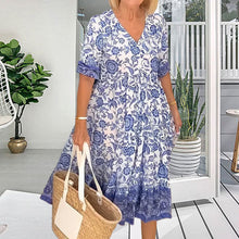 Ladda upp bild till gallerivisning, Sommar Bohemian KlÀnning med V-ringning