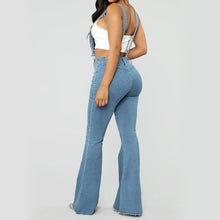 Ladda upp bild till gallerivisning, Kvinnors hängsel med utsvängda jeans