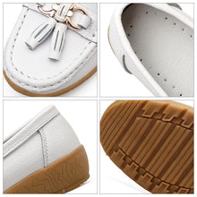 Ladda upp bild till gallerivisning, Kvinnors läder loafers luftiga slip on körskor