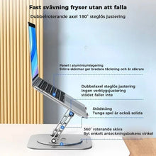 Ladda upp bild till gallerivisning, Roterande bärbar datorhållare i aluminiumlegering
