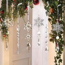 Ladda upp bild till gallerivisning, Kristall jul snöflinga prydnader