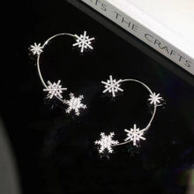 Ladda upp bild till gallerivisning, Zirconia snöflinga örhängen utan piercing