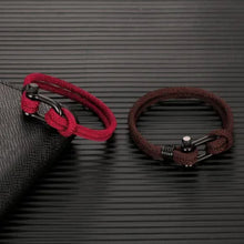 Ladda upp bild till gallerivisning, U-format Nylon flätat armband