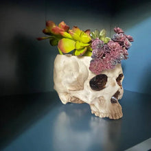 Ladda upp bild till gallerivisning, Handgjord blomkruka med dödskalle