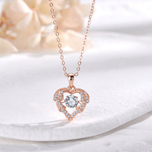 Ladda upp bild till gallerivisning, Glittrande Zirconia hjärta halsband