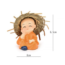 Ladda upp bild till gallerivisning, Babyhatt i polyresin Monk Buddha Idols (4st)