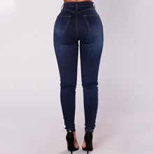 Ladda upp bild till gallerivisning, Dubbelknäppta skinny-jeans med hög midja