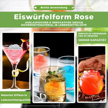 Ladda upp bild till gallerivisning, Rosen-Eiswürfelform mit 4 Fächern