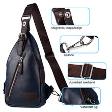 Ladda upp bild till gallerivisning, En axel crossbody-läder Bröstväska