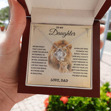 Ladda upp bild till gallerivisning, Halsband med kärleksknut till min dotter