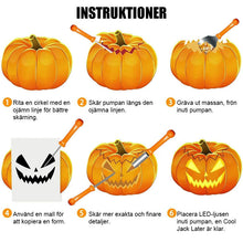 Ladda upp bild till gallerivisning, 8 st Pumpa Carving Kit | Rostfritt Stål