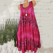 Ladda upp bild till gallerivisning, Summer Beach Bohemia Print Sleeveless Dress