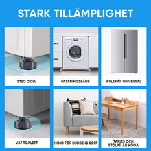 Ladda upp bild till gallerivisning, 4 st Justerbar höjd tvättmaskinsstöd
