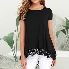 Ladda upp bild till gallerivisning, Lace Panel T-Shirt