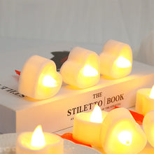 Ladda upp bild till gallerivisning, 24st LED hjärtformade elektroniska stearinljus