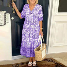 Ladda upp bild till gallerivisning, Sommar Bohemian KlÀnning med V-ringning