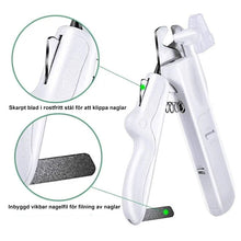 Ladda upp bild till gallerivisning, Nagelklippare för husdjur med LED-ljus och nagelförvaringslåda