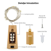 Ladda upp bild till gallerivisning, đŸLED vinflaska ljus kork nattlampa DIY Decor Lift