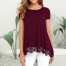 Ladda upp bild till gallerivisning, Lace Panel T-Shirt