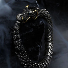 Ladda upp bild till gallerivisning, Silver handgjort Drakkedja armband
