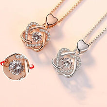 Ladda upp bild till gallerivisning, đAlla hjĂ€rtans dag presentđhjĂ€rta halsband set med ros