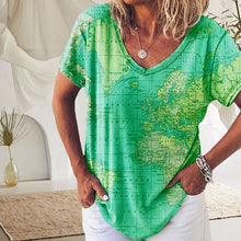 Ladda upp bild till gallerivisning, Karta grafisk T-shirt