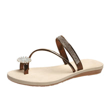Ladda upp bild till gallerivisning, Glänsande strass platta sandaler