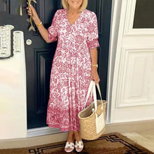 Ladda upp bild till gallerivisning, Sommar Bohemian KlÀnning med V-ringning