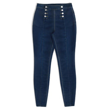 Ladda upp bild till gallerivisning, Dubbelknäppta skinny-jeans med hög midja