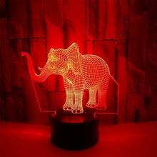 Ladda upp bild till gallerivisning, Elephant 3d illusionslampa