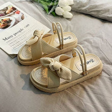 Ladda upp bild till gallerivisning, Elegante Schleifensandalen mit Plateausohle für Damen
