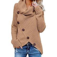 Ladda upp bild till gallerivisning, Irregular Ladies High Collar Sweater