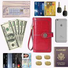 Ladda upp bild till gallerivisning, Lång retro plånbok för telefon