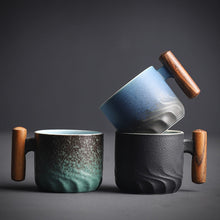Ladda upp bild till gallerivisning, Handgjord retro keramisk kaffemugg
