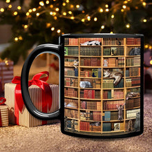 Ladda upp bild till gallerivisning, Kattbokälskare keramisk kaffemugg