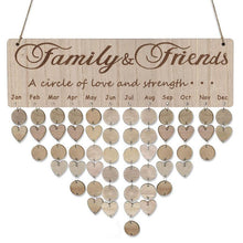 Ladda upp bild till gallerivisning, Trä-årsdag födelsedagskalender bräde