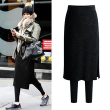 Ladda upp bild till gallerivisning, Vinter Leggings i Termisk Fleece med Kjol