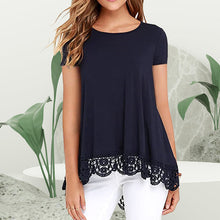 Ladda upp bild till gallerivisning, Lace Panel T-Shirt