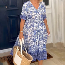 Ladda upp bild till gallerivisning, Sommar Bohemian KlÀnning med V-ringning