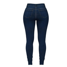 Ladda upp bild till gallerivisning, Dubbelknäppta skinny-jeans med hög midja