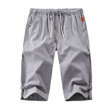 Ladda upp bild till gallerivisning, Mäns enkla avslappnade byxor i bomull och linne