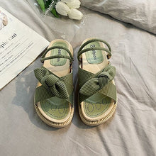 Ladda upp bild till gallerivisning, Elegante Schleifensandalen mit Plateausohle für Damen
