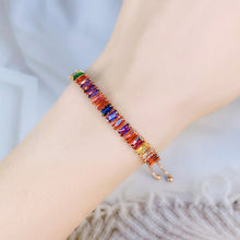 Ladda upp bild till gallerivisning, Justerbara flerfärgade zirkonarmband
