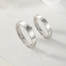 Ladda upp bild till gallerivisning, En kyss Sterling Silver Par Ringar Alla hjärtans dag presentguide