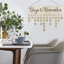 Ladda upp bild till gallerivisning, Trä-årsdag födelsedagskalender bräde